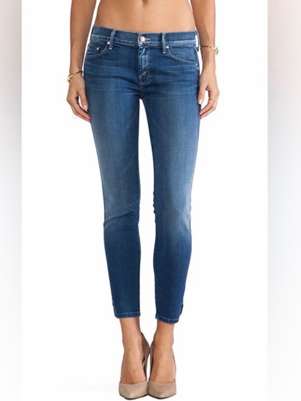Mother The Vamp Spiked Heels to Tractor Wheels Women's Skinny Jeans Size 28
